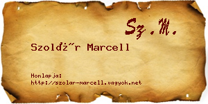 Szolár Marcell névjegykártya